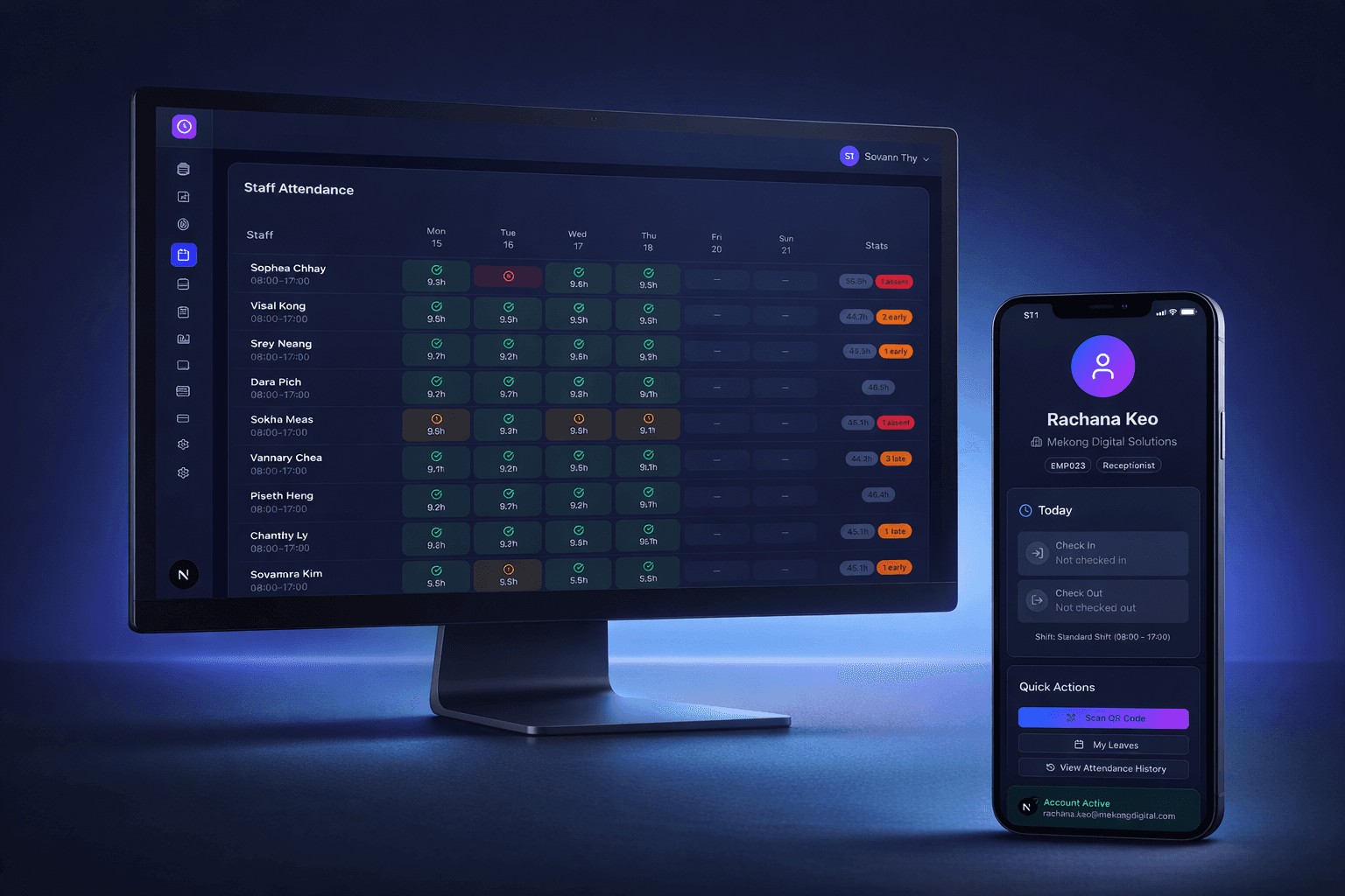 Clock-In.io Dashboard Preview